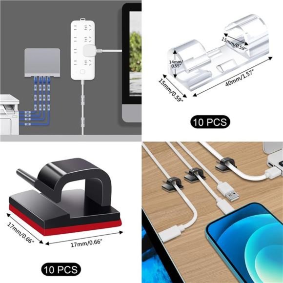 Cable Management Kit,4Cable Sleeves,37Cable Clips,7Cable Holders,10Zip Tie Mount - Picture 4 of 6